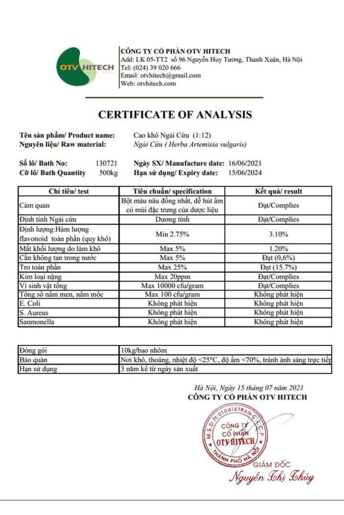 COA Cao khô Ngải Cứu OTV